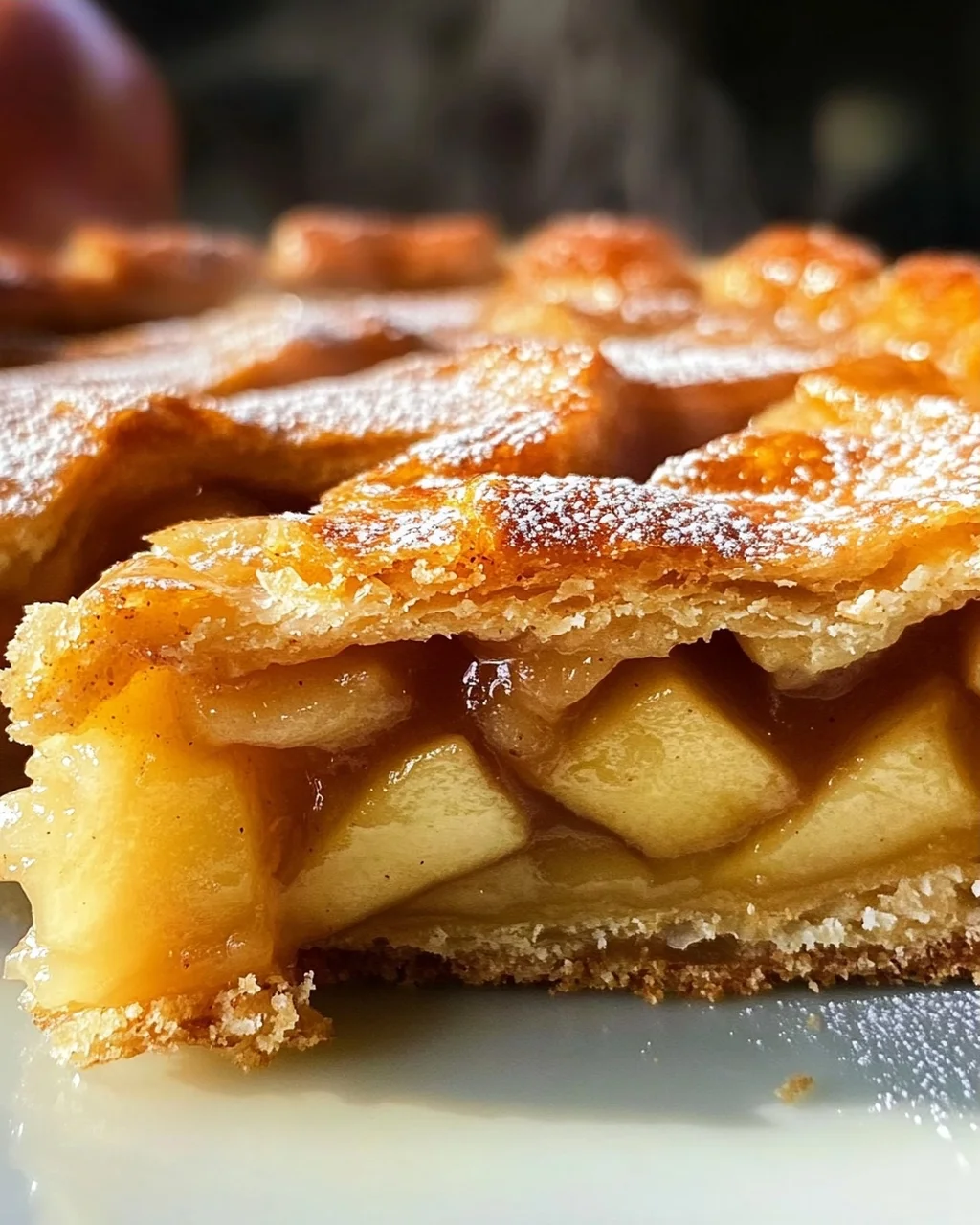 Bester gedeckter Apfelkuchen