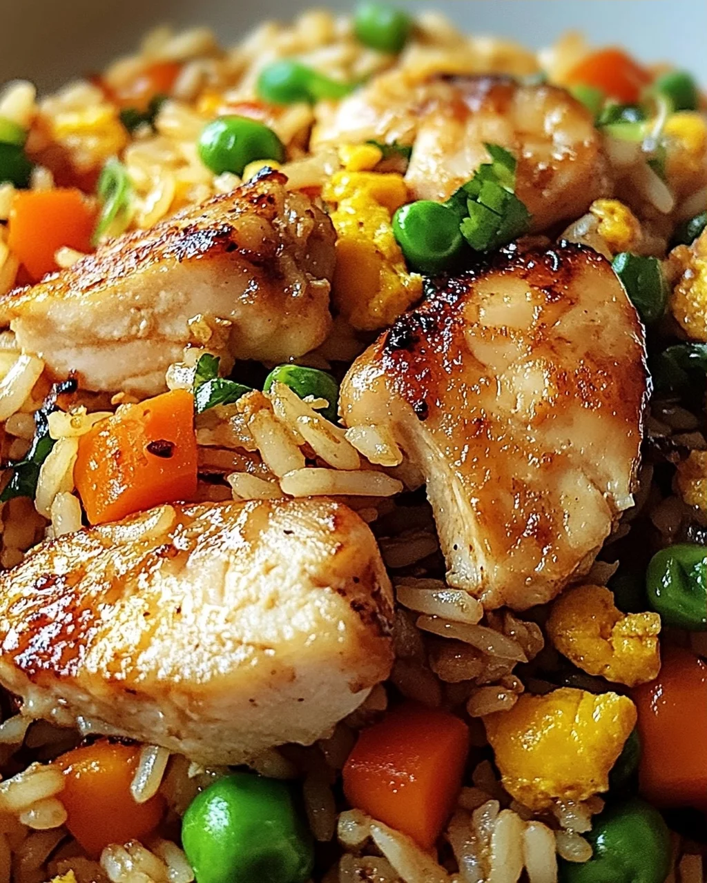 Bratreis mit Hähnchen