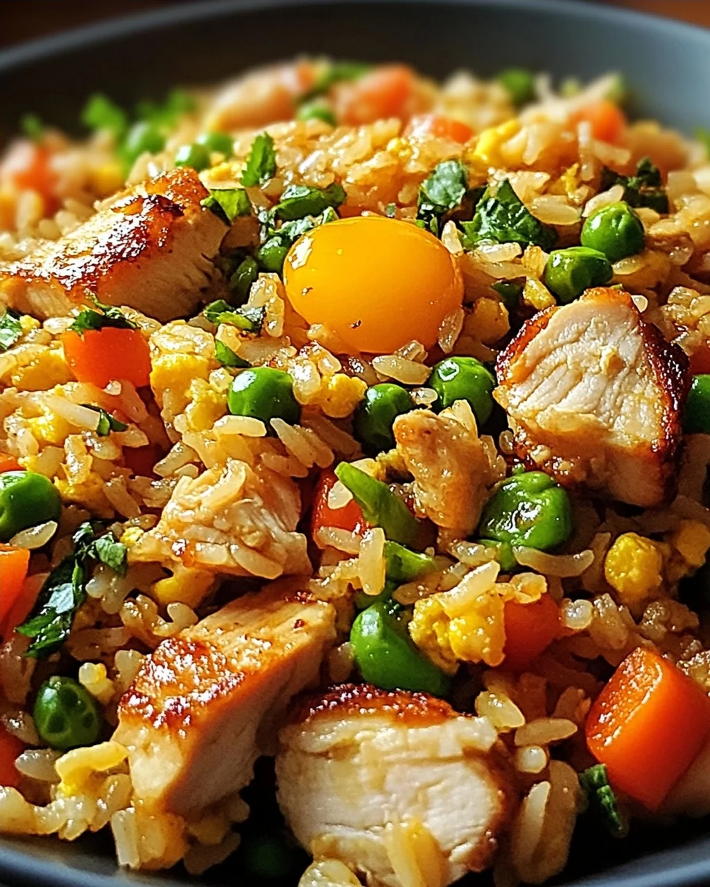 Bratreis mit Hähnchen