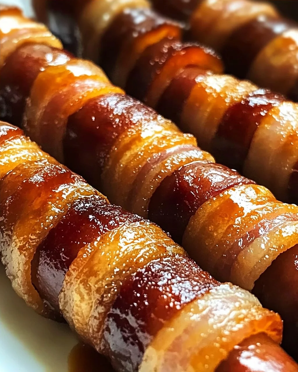 Brauner Zucker Speck umwickelt für fette Partys