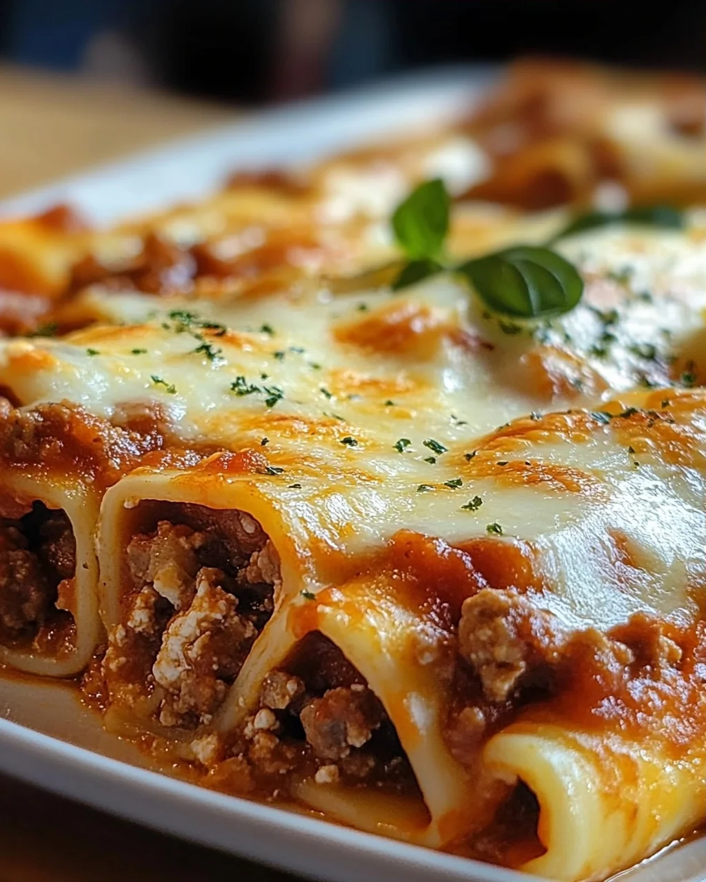 Cannelloni mit Rindfleisch und Käse