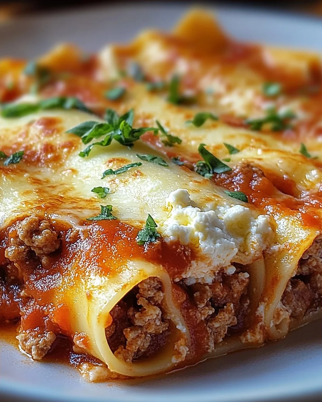 Cannelloni mit Rindfleisch und Käse