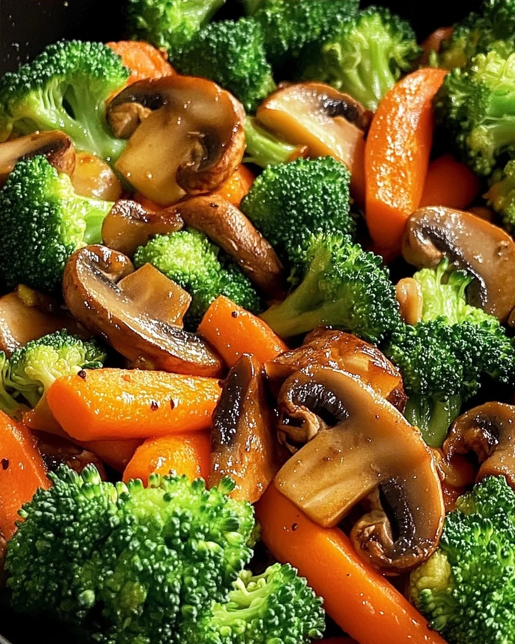 Champignon-Brokkoli-Karotten-Pfanne