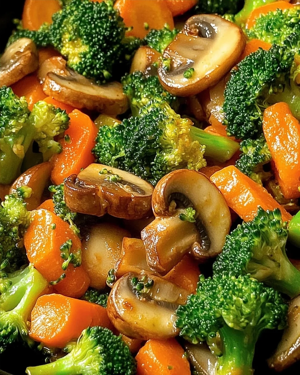 Champignon-Brokkoli-Karotten-Pfanne