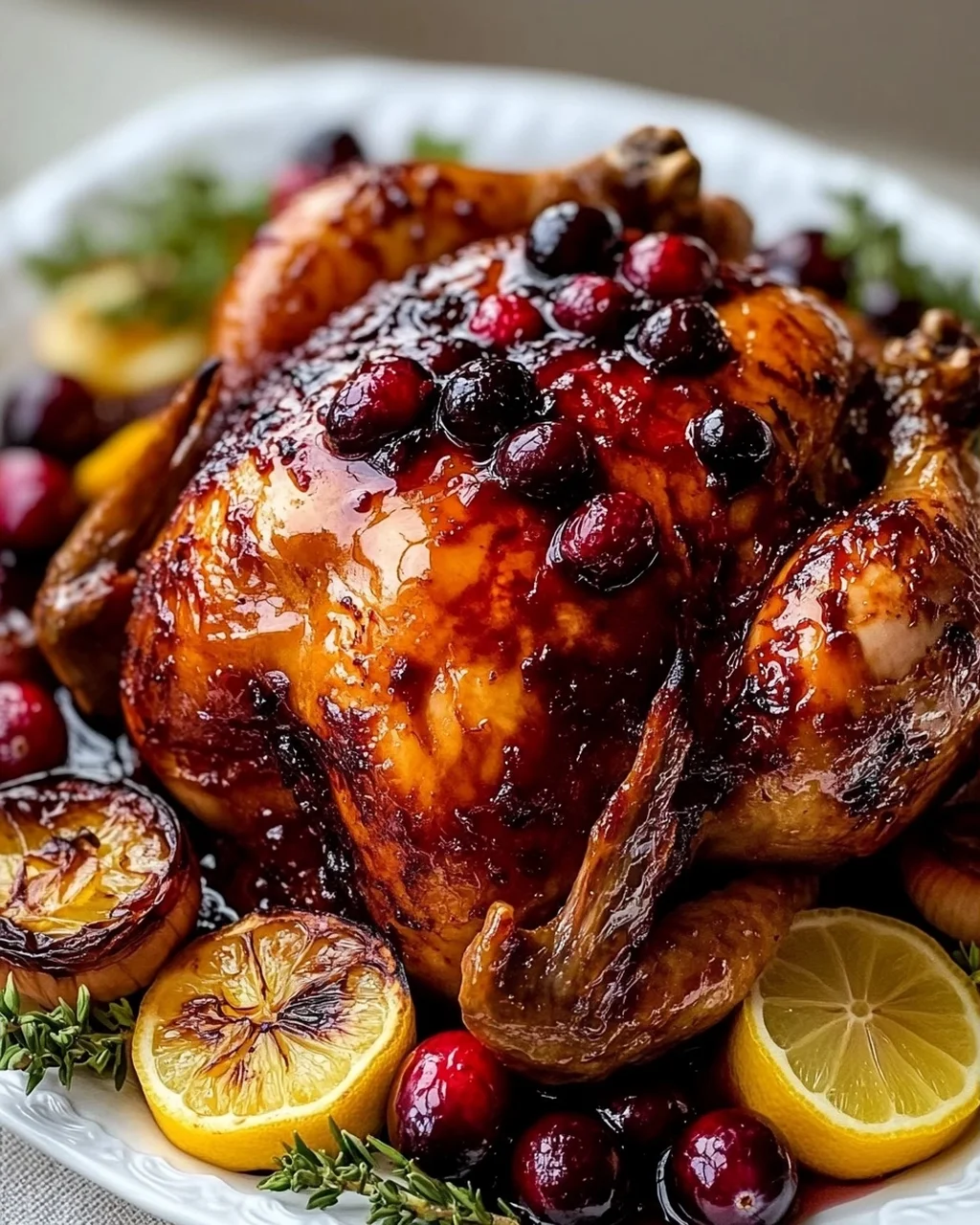 Cranberry Maple Roast Chicken