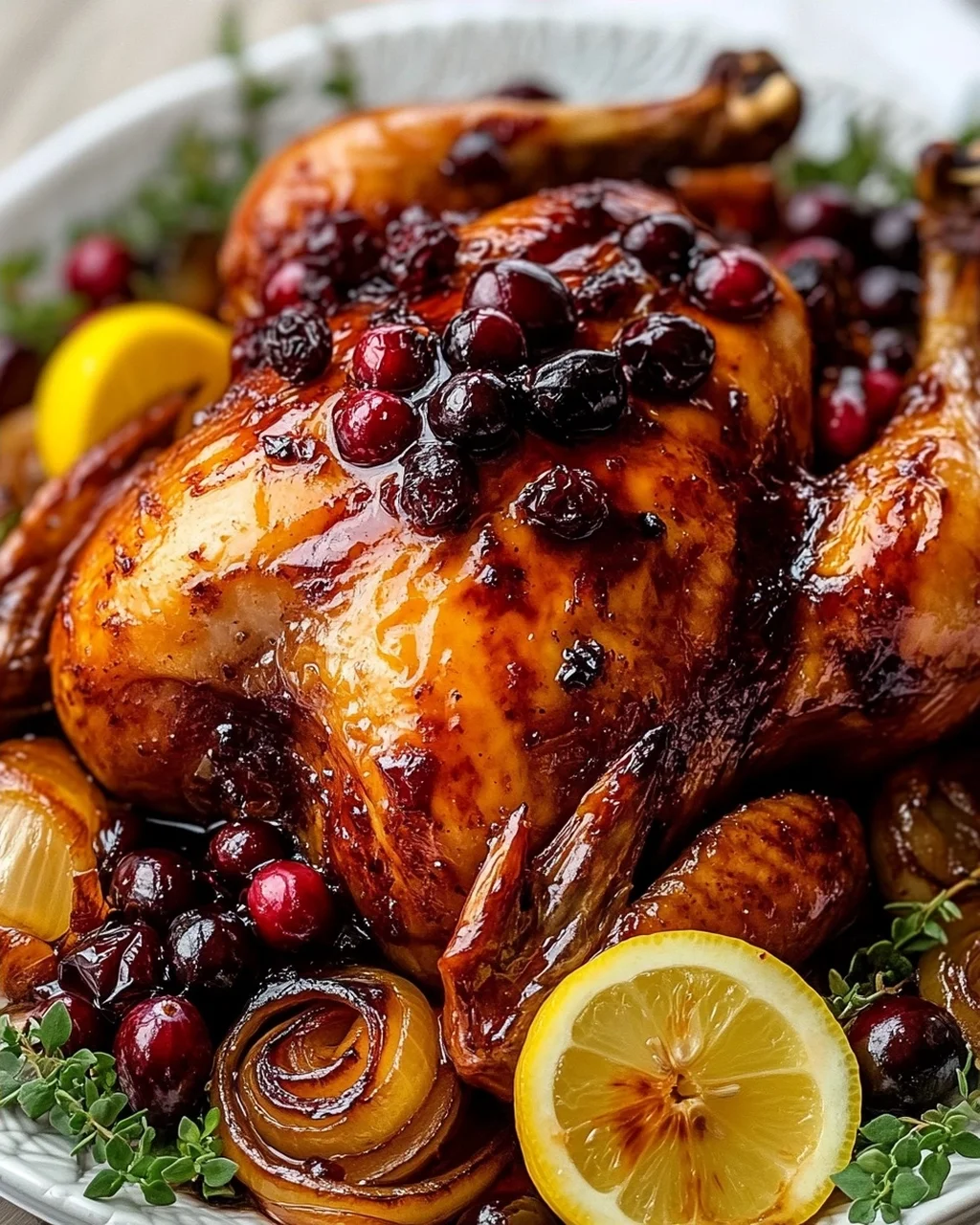 Cranberry Maple Roast Chicken