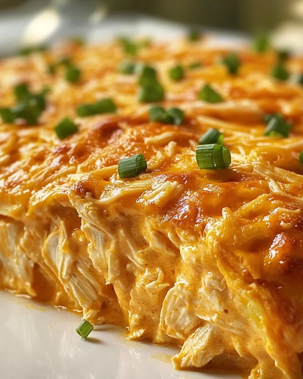Cremiger Buffalo Hähnchen Käse Auflauf – Einfach & Lecker!