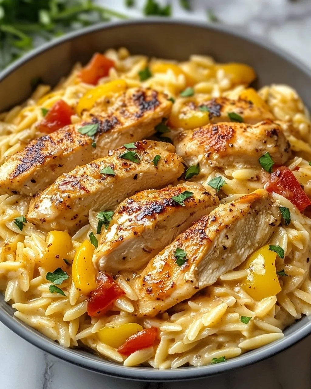 Cremiges Cajun Hähnchen Orzo Rezept – Einfach & Lecker