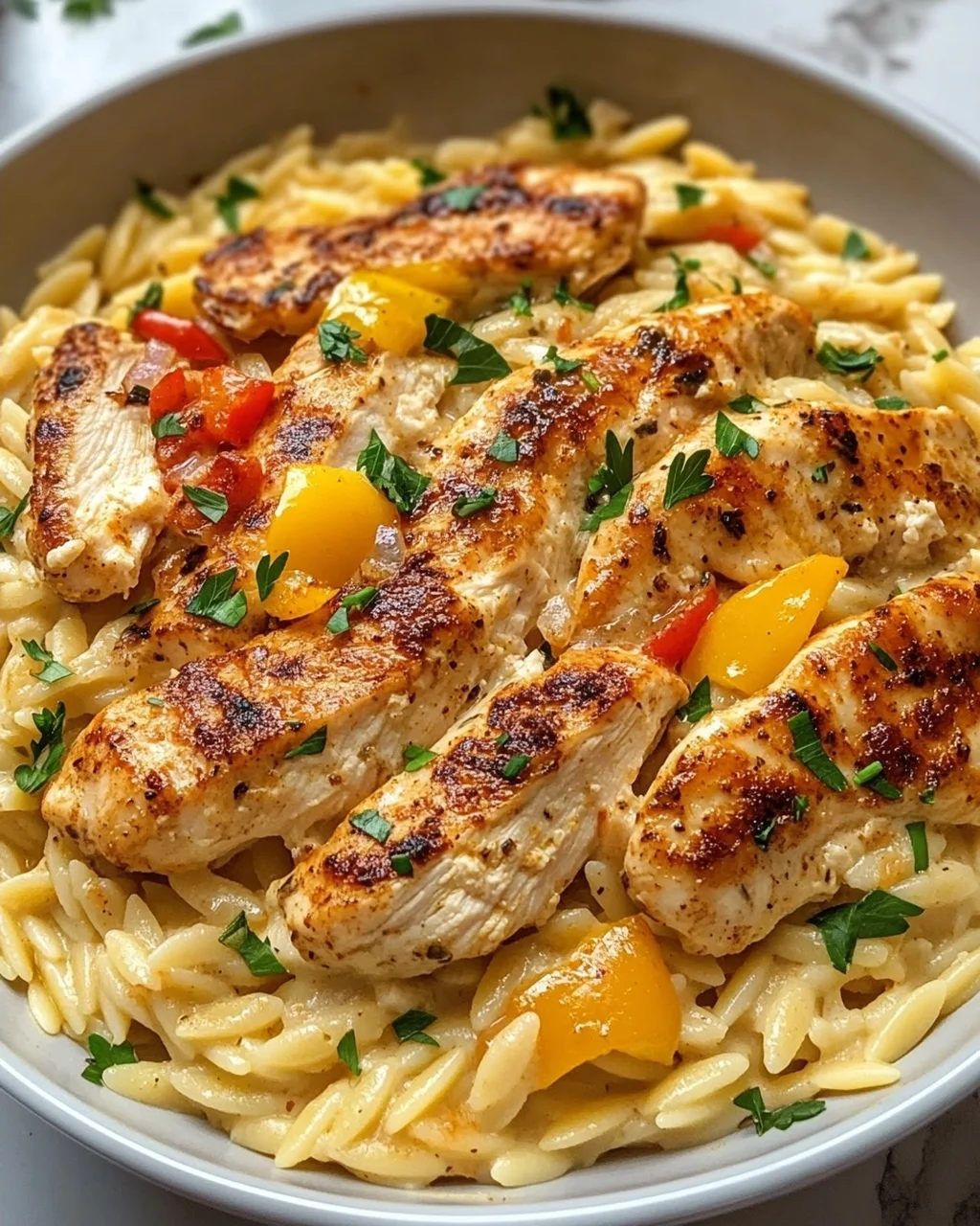 Cremiges Cajun Hähnchen Orzo Rezept – Einfach & Lecker