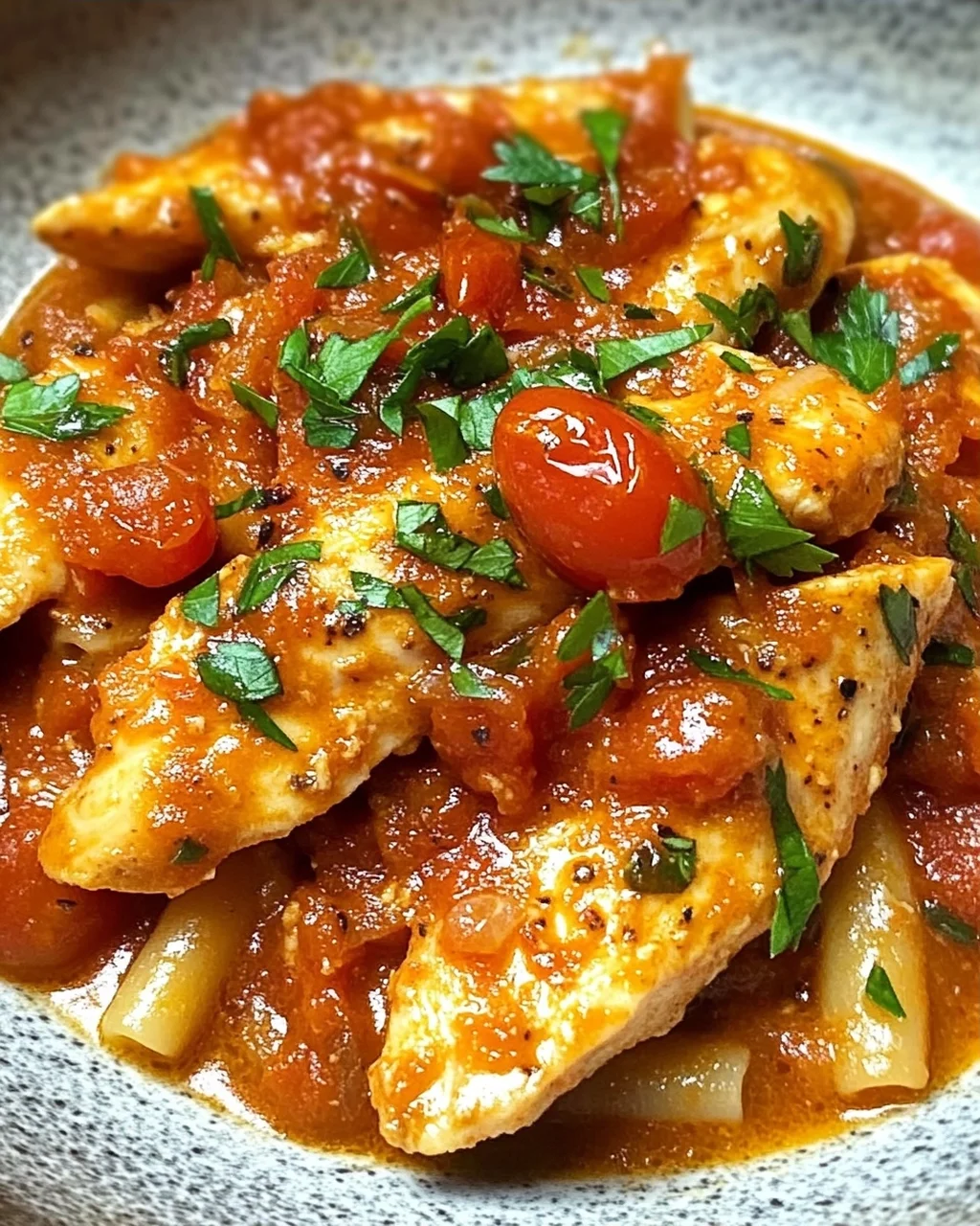 Cremiges Hähnchen all’Arrabbiata in 25 Minuten