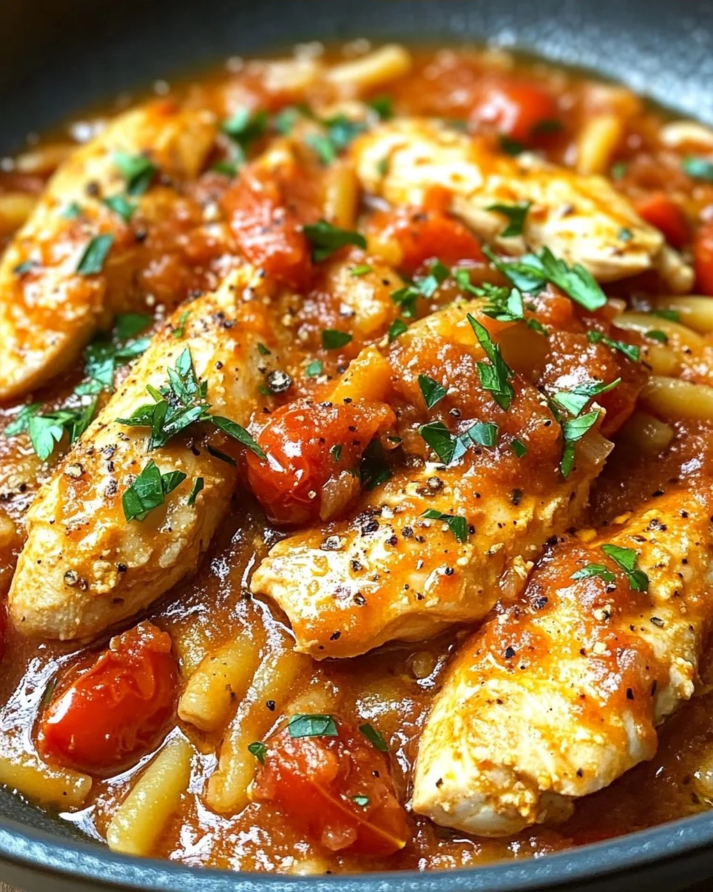 Cremiges Hähnchen all’Arrabbiata in 25 Minuten