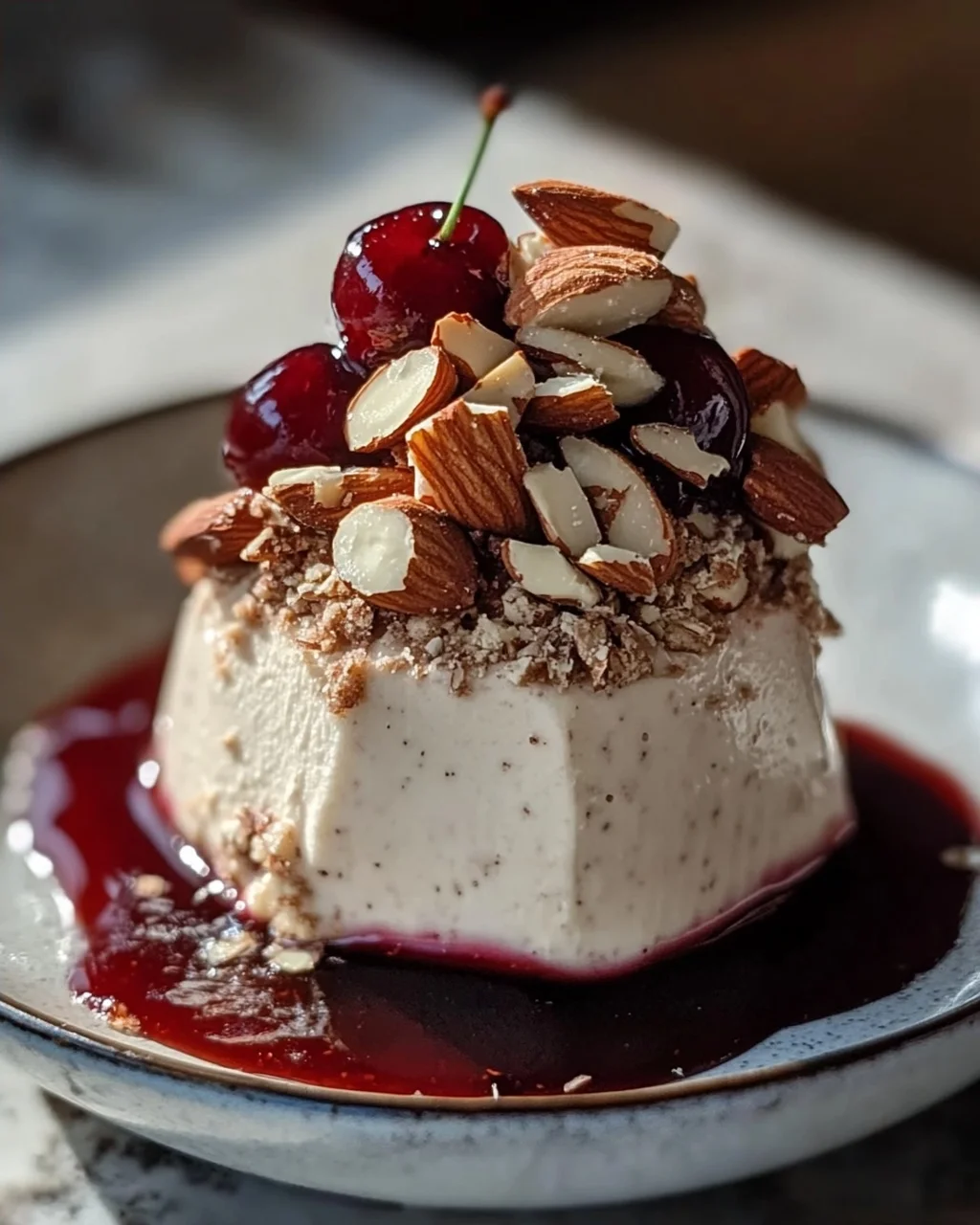 Cremiges Zimtparfait mit gebrannten Mandeln genießen!