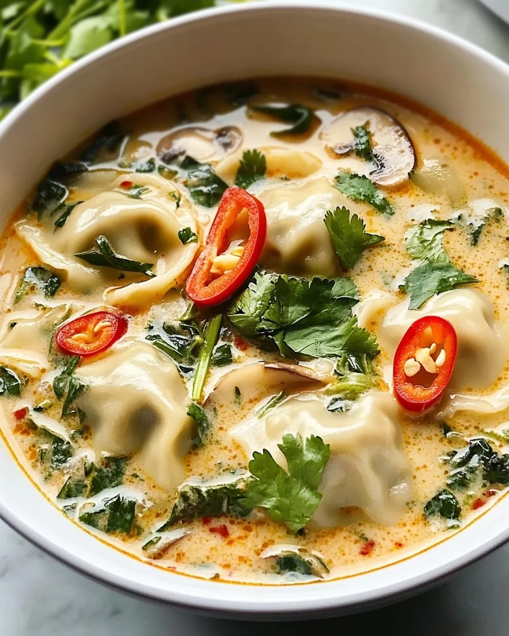 Das beste Rezept: Cremige Thai Dumpling Suppe – Unwiderstehlich