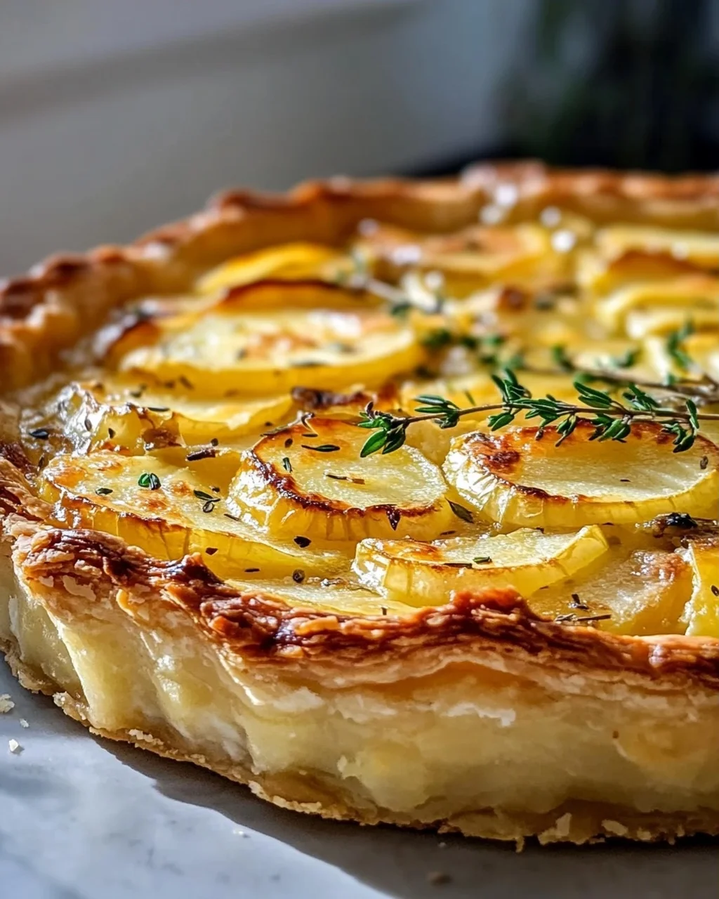 Delicious Potato Leek Tart with Puff Pastry Recipe