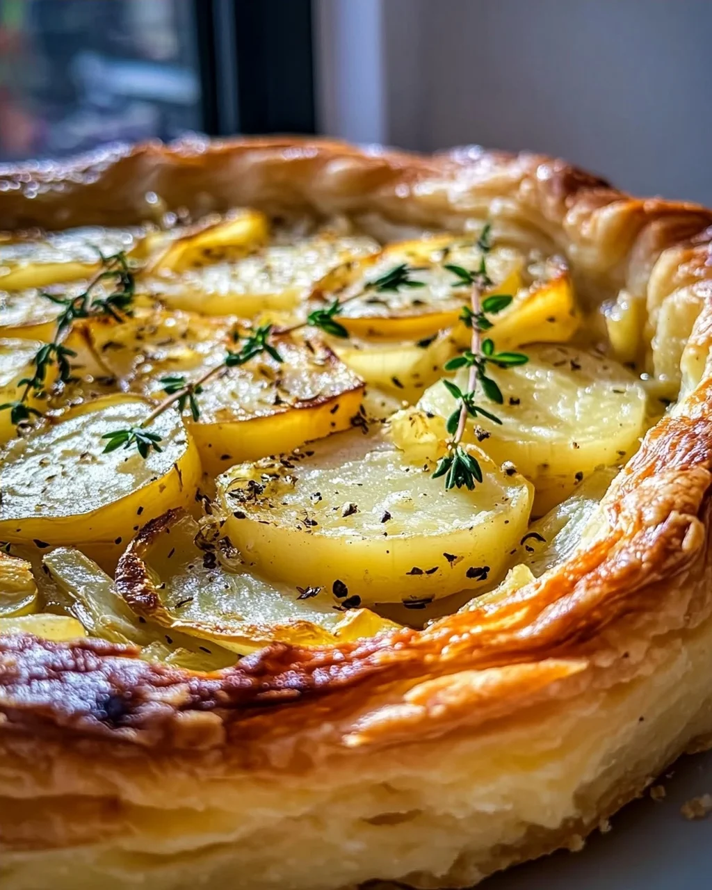 Delicious Potato Leek Tart with Puff Pastry Recipe
