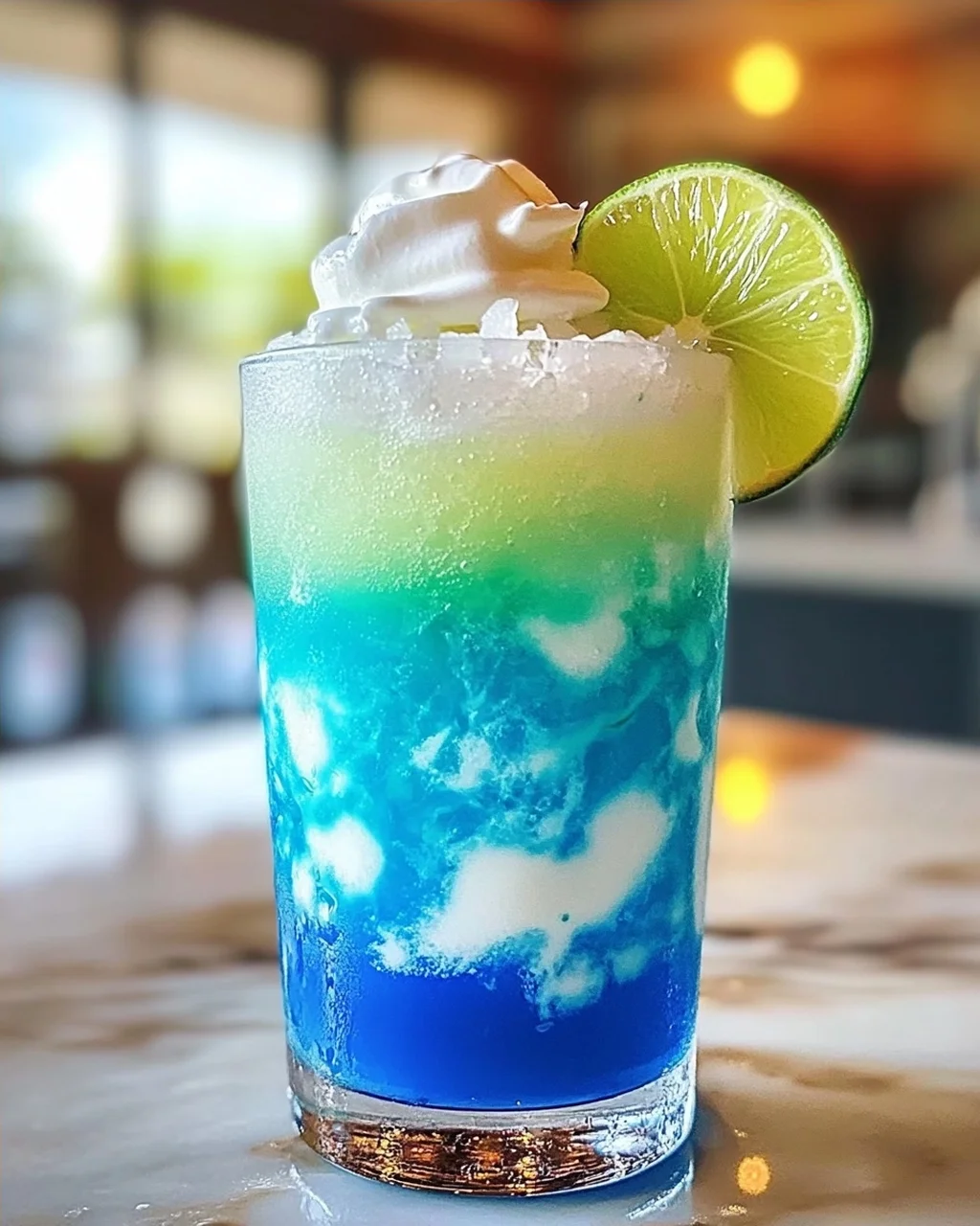 Elektrische Limette Schmutziges Soda für den Sommer