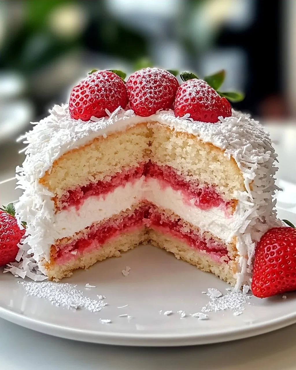 Erdbeer-Kokos-Schaumkuchen leicht gemacht