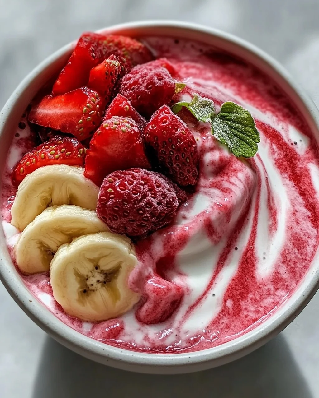 Erdbeer Swirl Smoothie Bowl: Das ultimative Sommer-Rezept