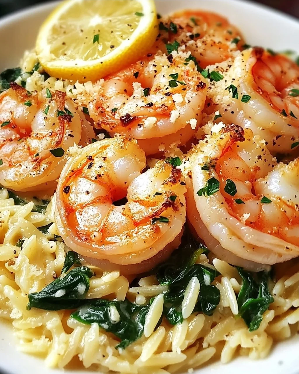 Garnelen-Orzo in Zitronen-Knoblauch-Sauce
