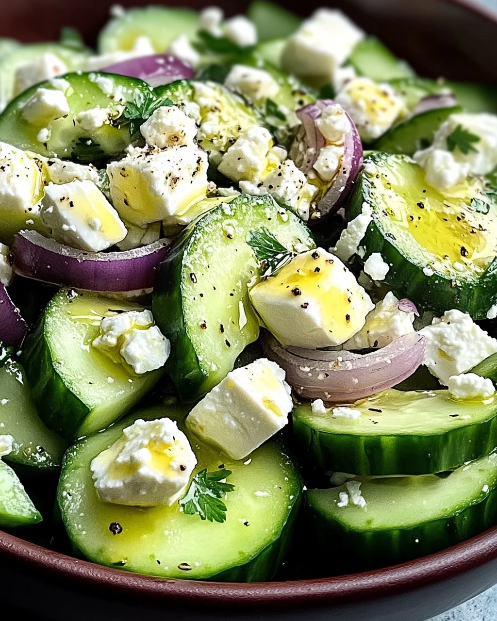Gurken-Avocado-Salat mit Feta