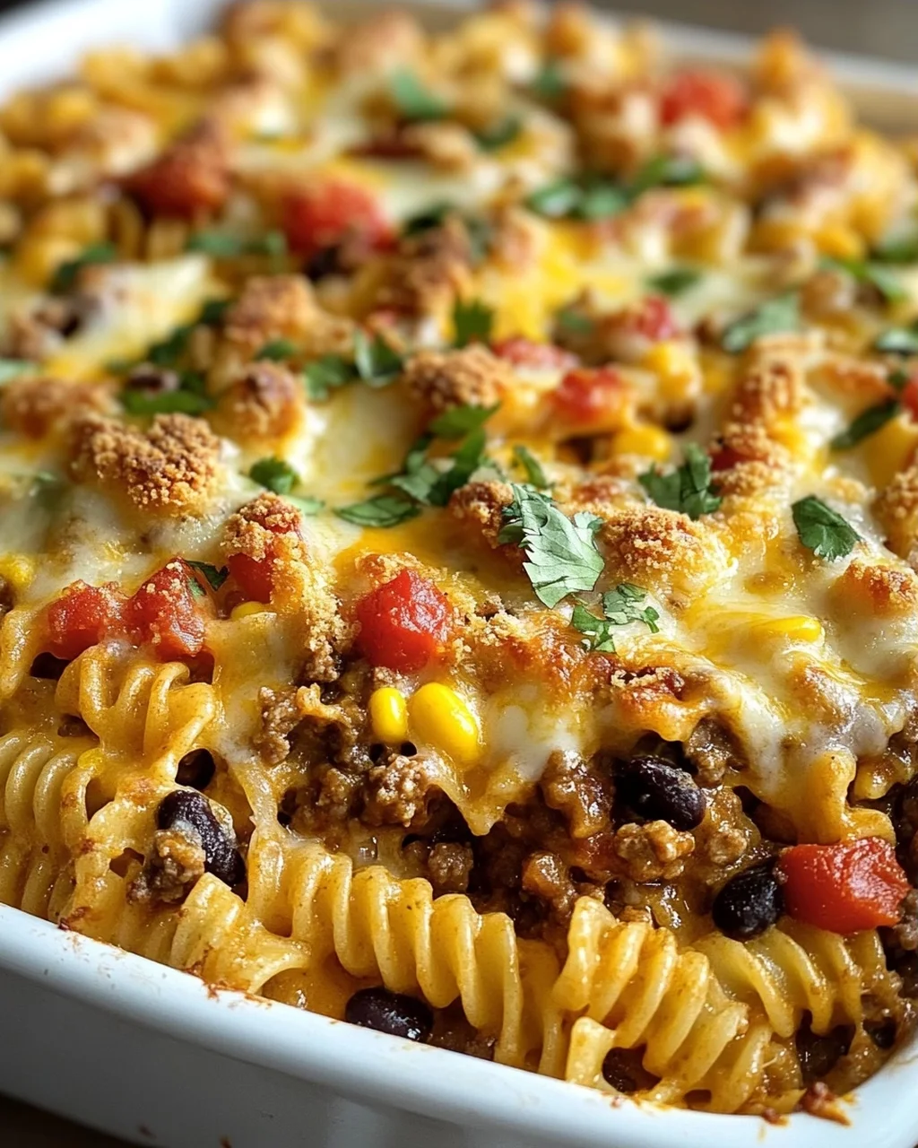 Käse-Taco-Stick-Pasta-Auflauf