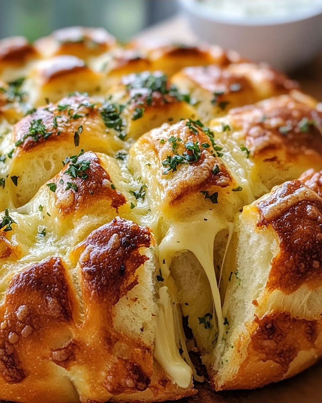 Käse-Zupfbrot mit Knoblauchkräuterbutter