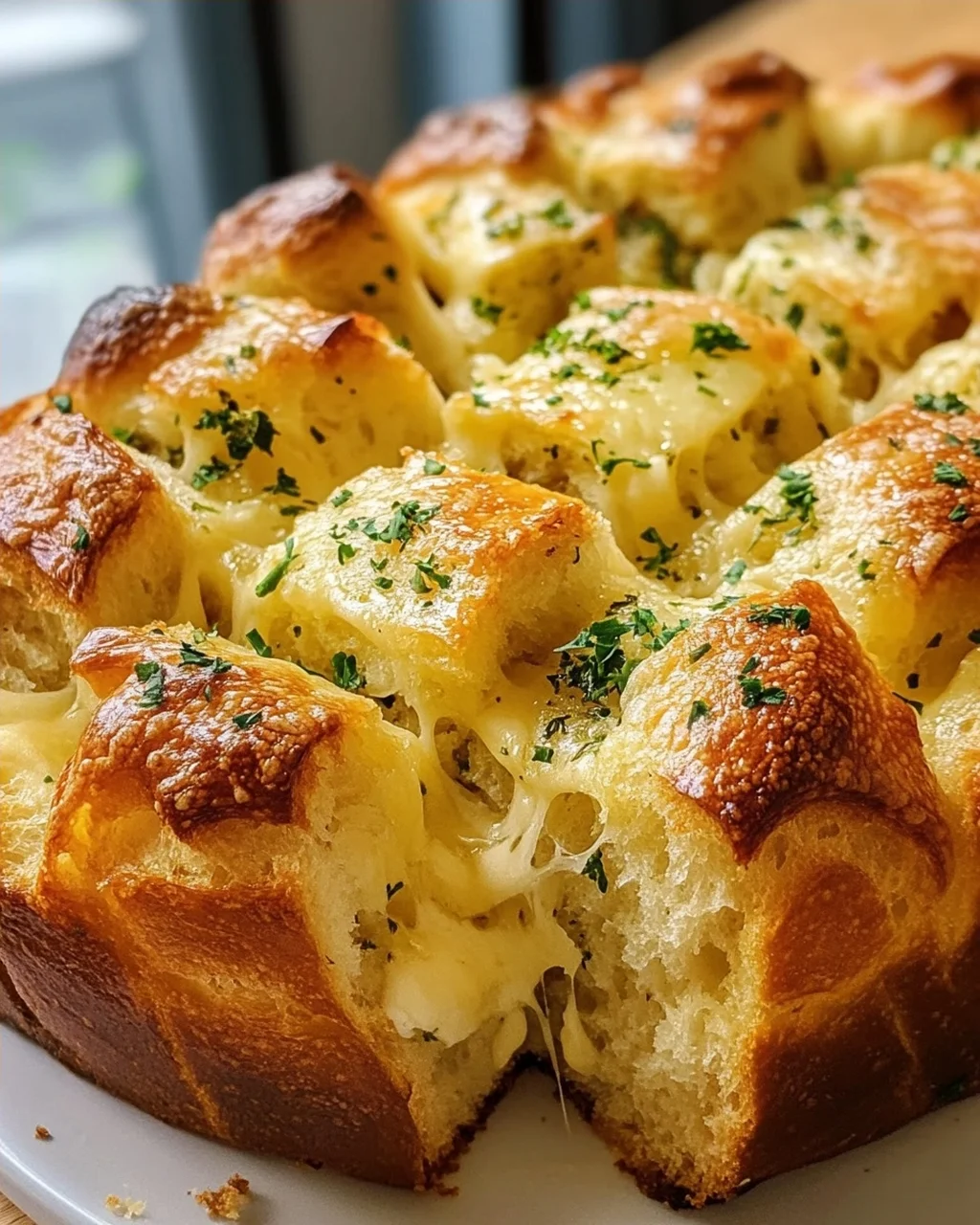 Käse-Zupfbrot mit Knoblauchkräuterbutter