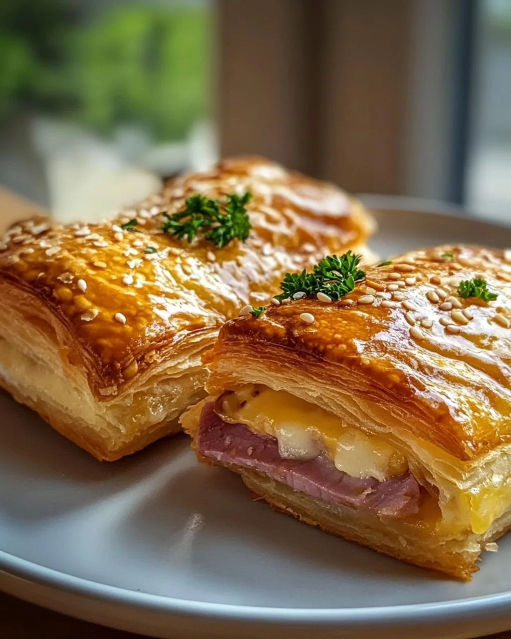 Klassische Rinderschinken Käse Blätterteigtaschen: Lecker & Schnell