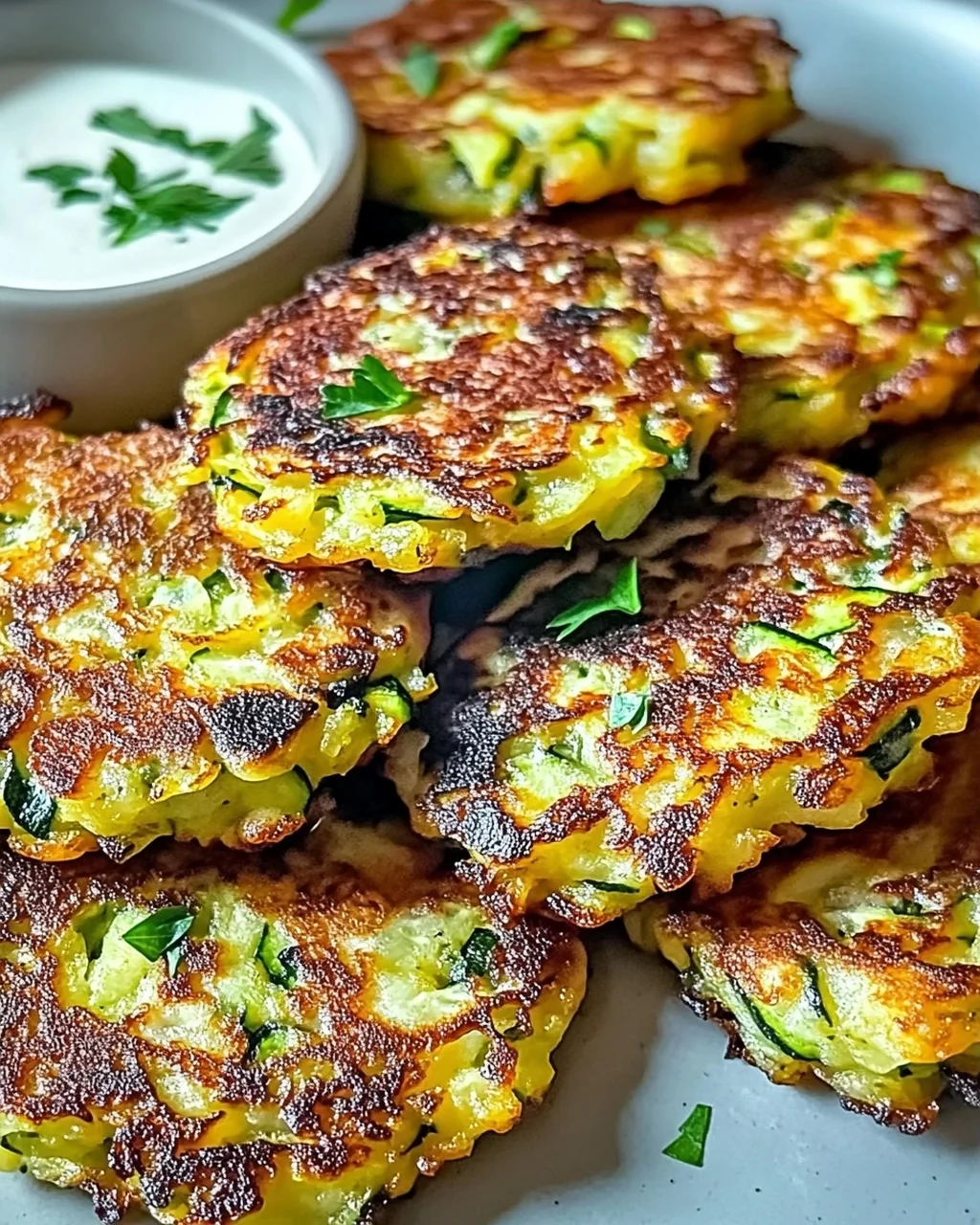 Knusprige und einfache Zucchini-Puffer für jeden Tag