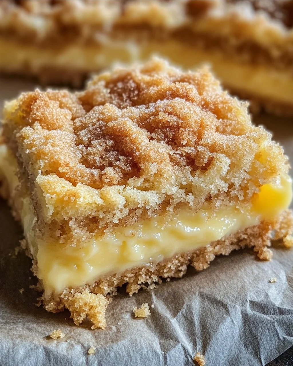 Knuspriger Streuselkuchen mit Vanillepudding