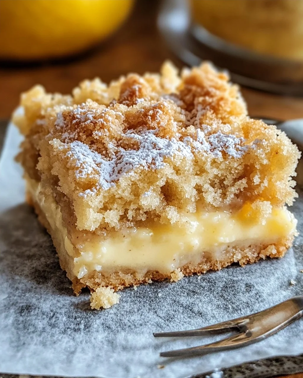 Knuspriger Streuselkuchen mit Vanillepudding