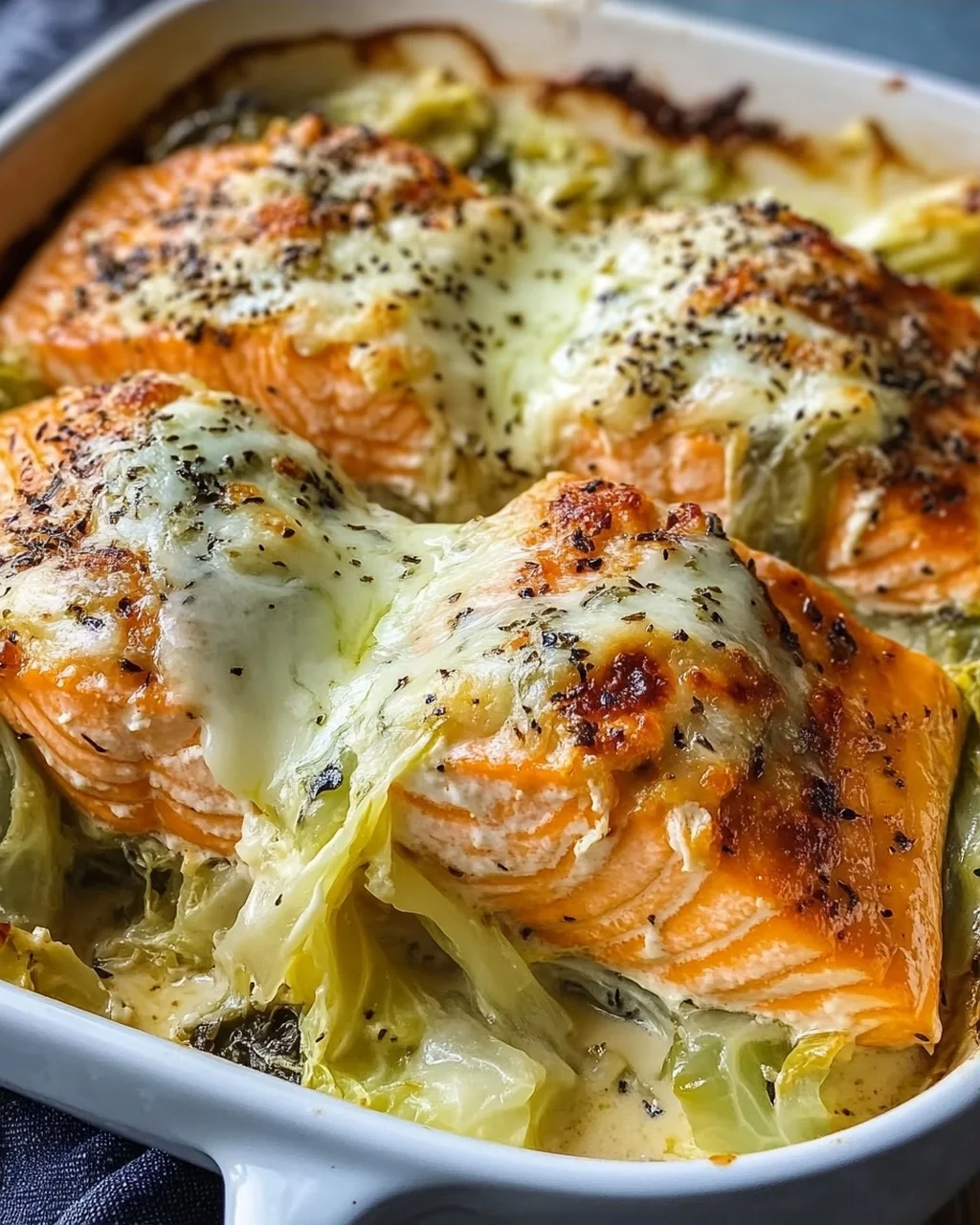 Lachs-Spitzkohl-Auflauf