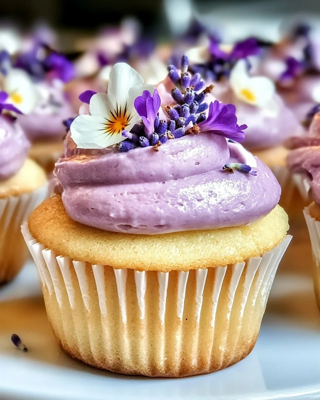 Lavendel Honig Cupcakes für einen zauberhaften Genuss