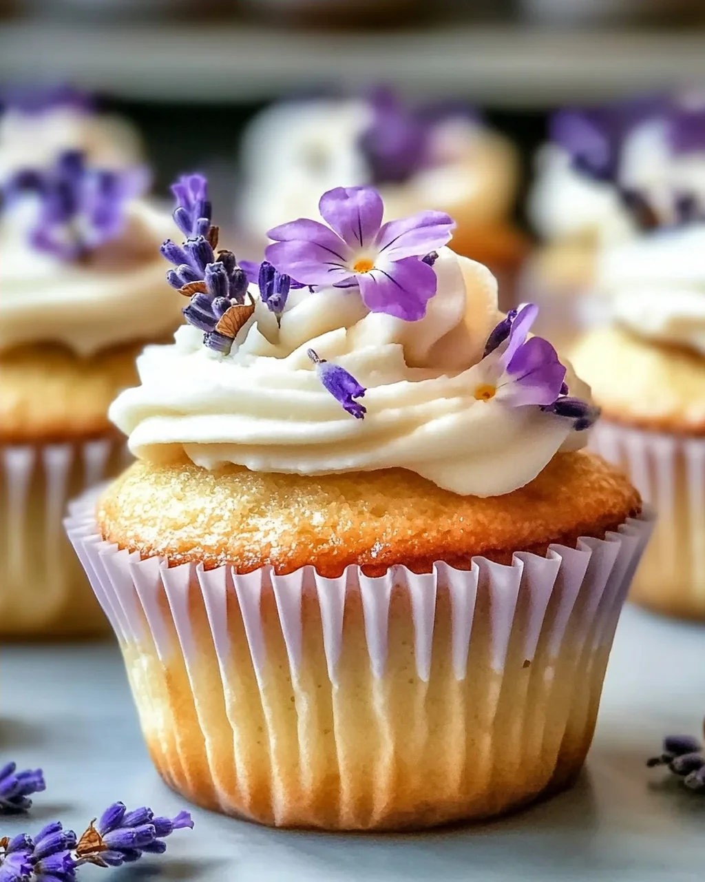 Lavendel Honig Cupcakes für einen zauberhaften Genuss