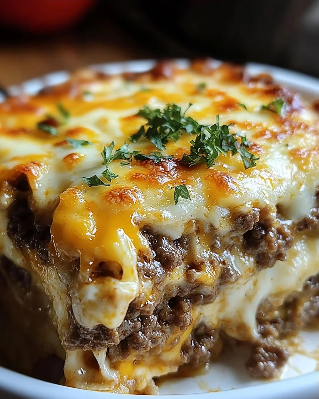 Low Carb Cheeseburger-Auflauf