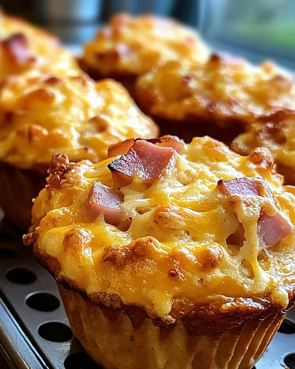 Muffins mit Putenschinken und Käse
