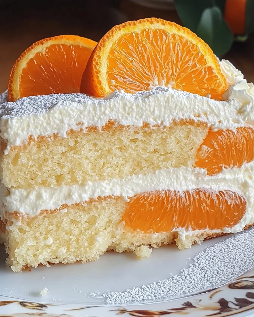 Schneller Schmandkuchen mit Mandarinen vom Blech