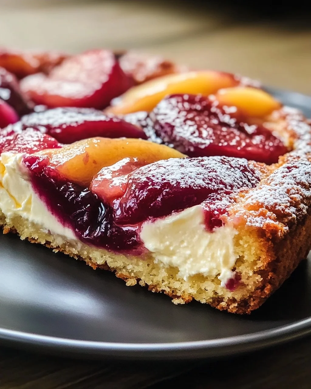 Schneller Zwetschgenkuchen mit Schmandguss