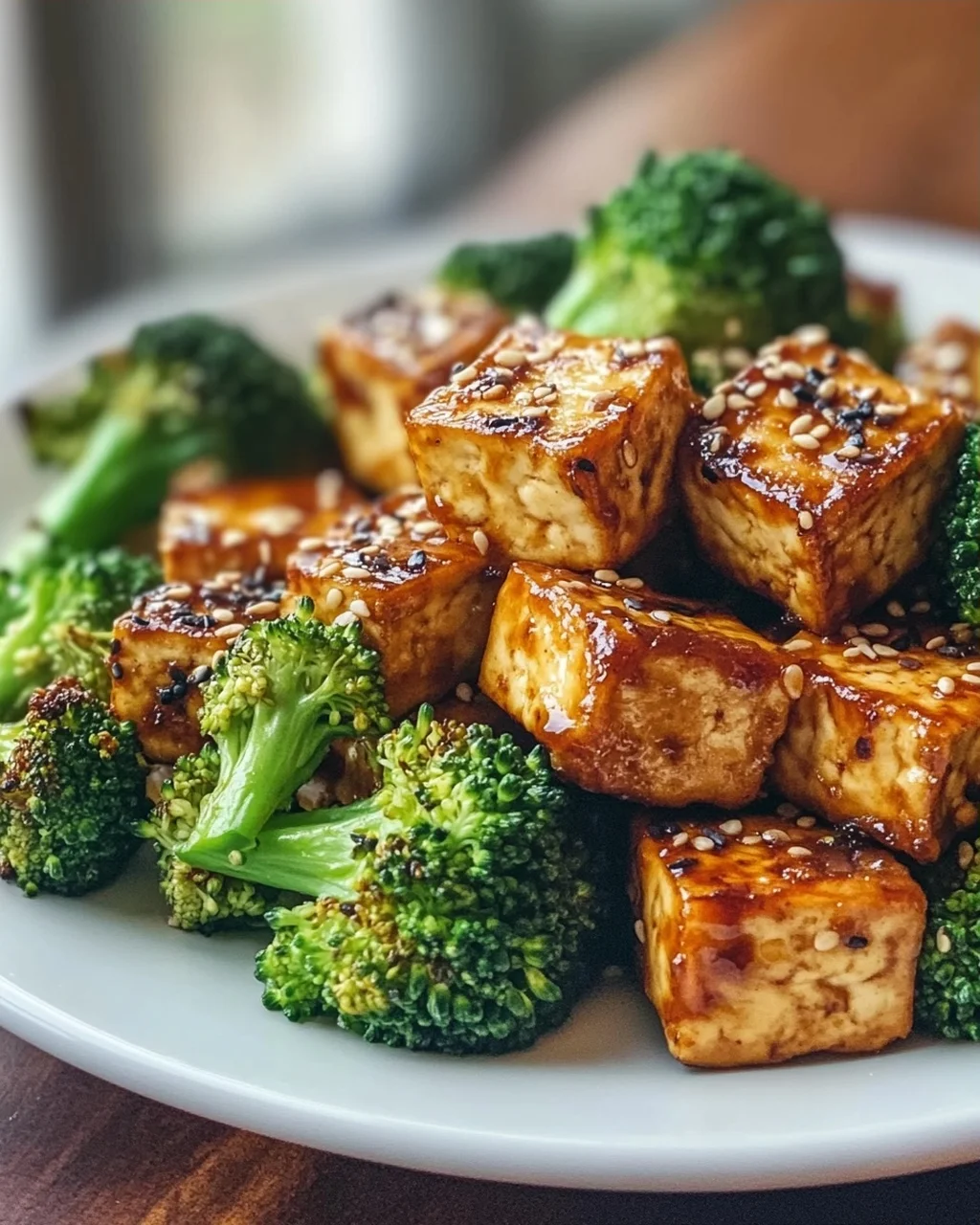 Schnelles Rezept: Gebackener Sesame Tofu & Brokkoli vom Blech