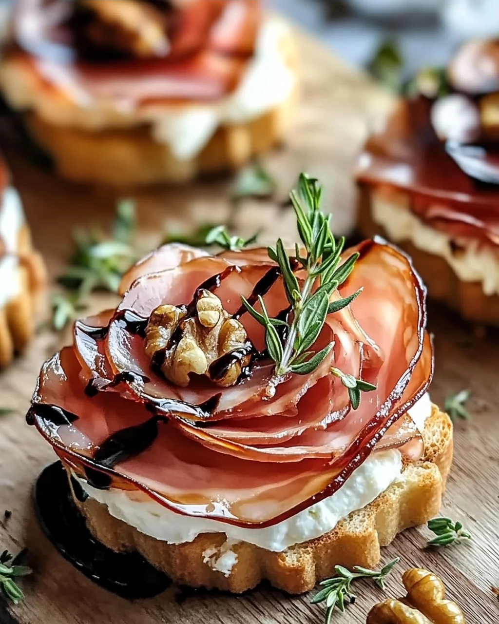 Schöne Prosciutto-Rose für festliche Anlässe
