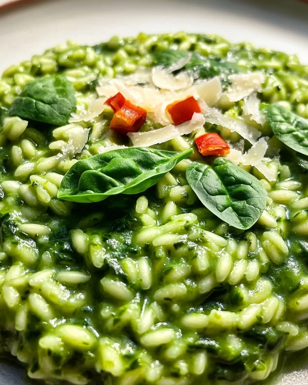 Spinat-Risotto mit frischen Kräutern