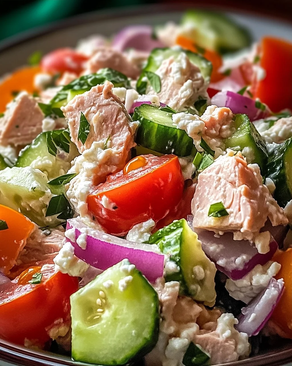 Thunfisch-Hüttenkäse-Salat