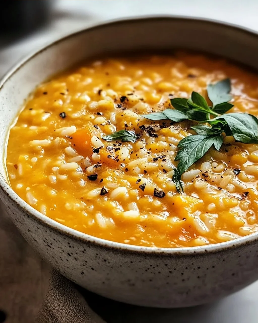 Vegane Kürbisreis Suppe: Cremig, Einfach & Lecker!